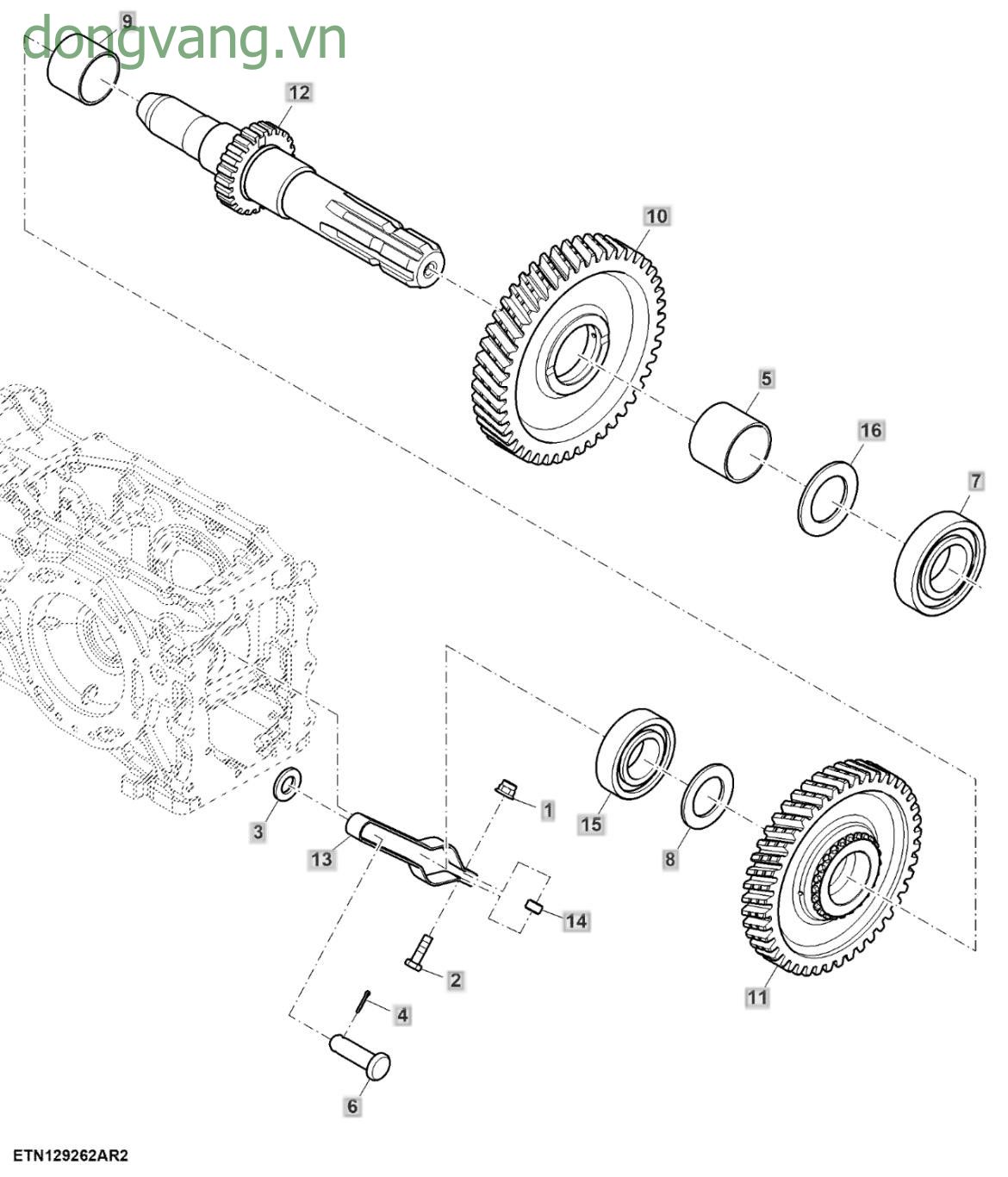 PTO Output Shaft, Single clutch, Dual PTO - ST803214